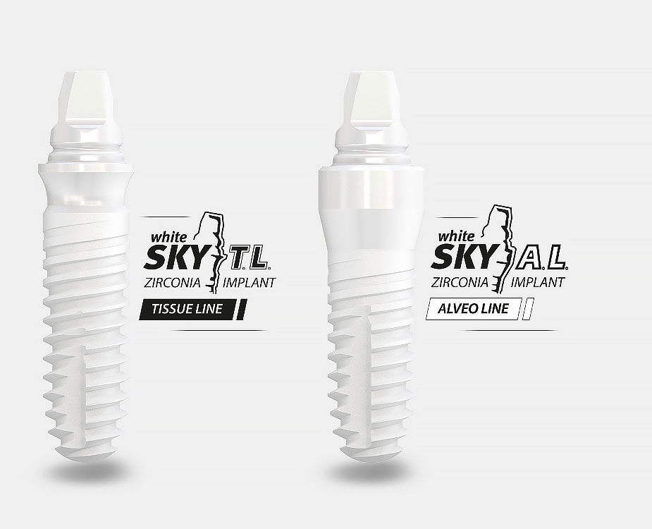 Bredent whiteSKY TL și AL — implanturi ceramice din zirconiu două piese
